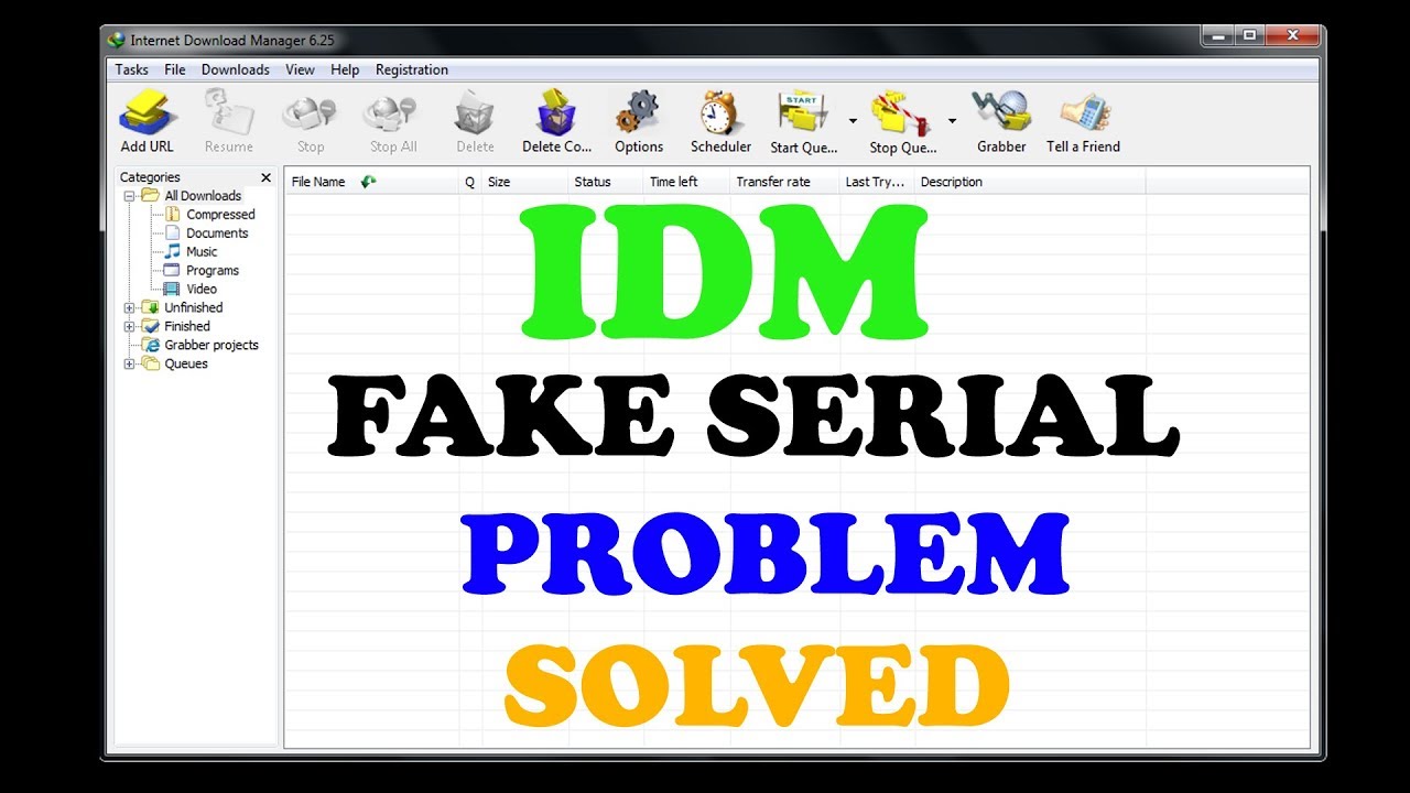 How to remove fake serial key problem in idm download