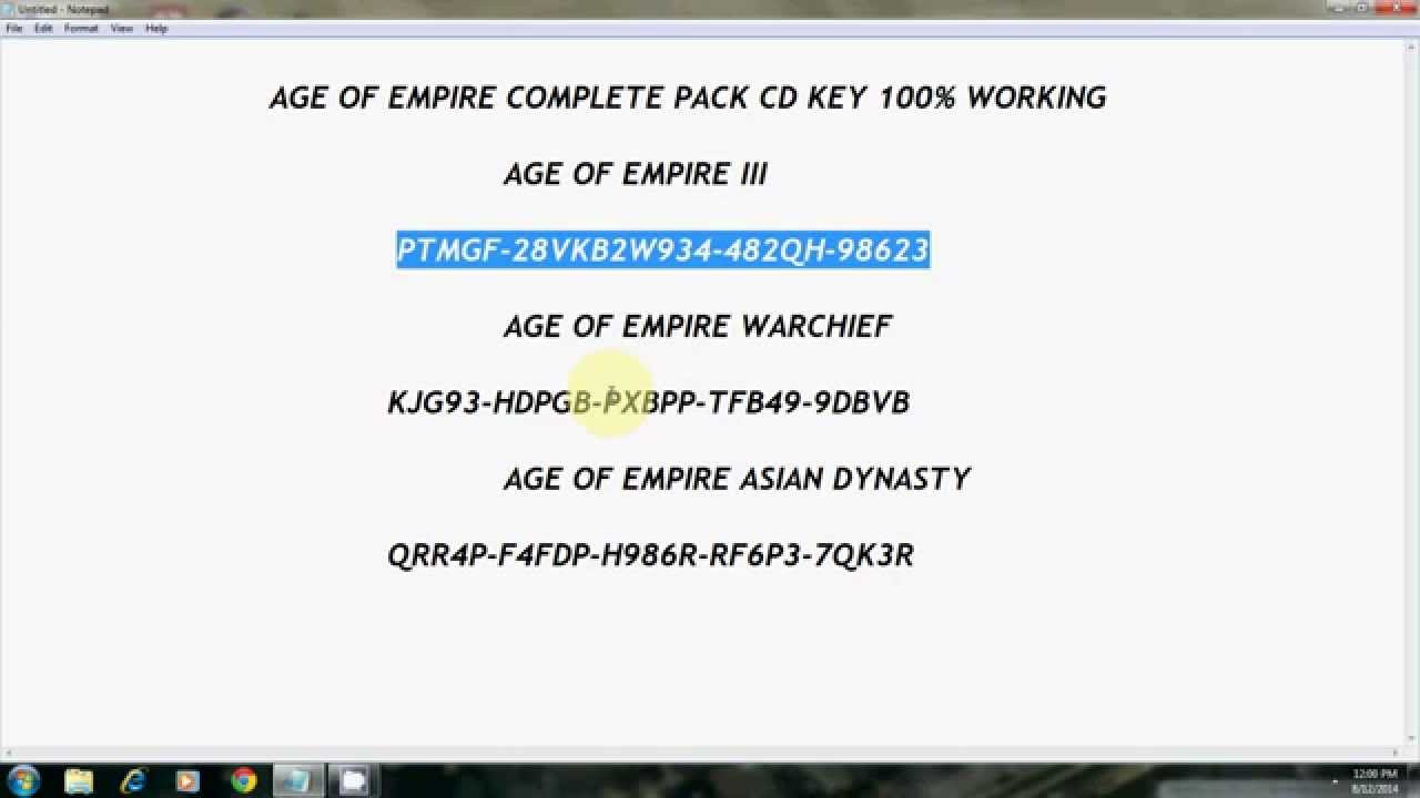 Age of empires 3 serial generator